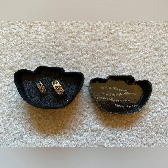 Vintage Rare Tim Burton The Corpses Bride collector wedding ring set. - Picture 7 of 15